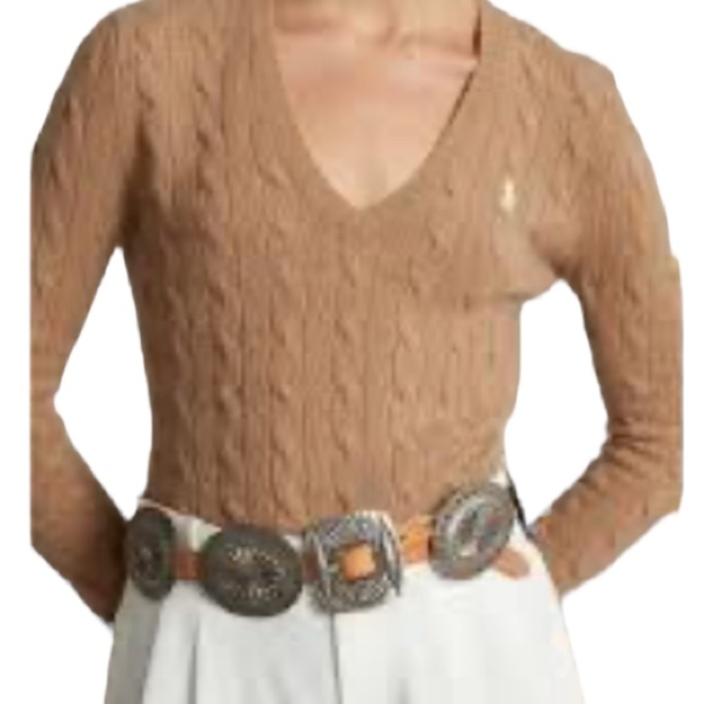 Polo Ralph Lauren Cashmere Wool Tan Polo Sz M Swe the fit is more small IMO